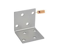 GEZU IMPEX Staffa Angolare 40 x 40 x 40 mm Zincate Perforate Staffe d'angolo Connettore per Legno