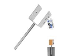 GeZu Impex Supporto Pali U 91 x 300 mm Set di 8 | Zincato a Caldo Supporti Pali in da Cemento Brackets per Recinzione