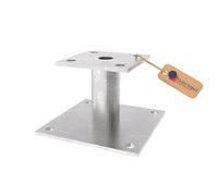 GEZU IMPEX Supporto per Pali 70 x 70 mm Set di 8 Ancoraggi per Pali Zincati a Caldo Supporto Heavy Duty Base Elevata