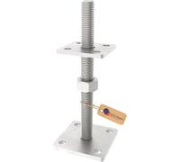 Gezu Impex Supporto per Palo Dado Zincato Regolabile Basi per Pali