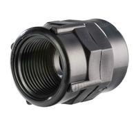 GF 03402-Raccordo per Tubo con Fori, Colore Nero