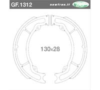 GF1312 - COPPIA GANASCE FRENO POSTERIORI NEWFREN SYM FIDDLE II 125 2008>2010 SYM