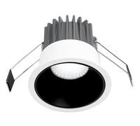 GFA1011C- FARETTO DA INCASSO IN ALLUMINIO DIFFUSORE OPALE A LED 3000K 1640LM 20W BIANCO/NERO D.10,5M