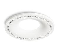 GFA190- FARETTO DA INCASSO CON STRASS D.9,8CM BIANCO 1 LUCE ATTACCO GU10