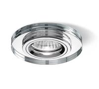 GFA320- FARETTO TONDO D.9CM IN METALLO E CRISTALLO FINITURA CROMO 1 LUCE ATTACCO GU10