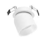 GFA441- FARETTO ORIENTABILE BIANCO SATINATO A LED 3000K 680LM 9W IP21 TONDO D.7CM DA INCASSO