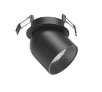 GFA442- FARETTO ORIENTABILE NERO SATINATO A LED 3000K 680LM 9W IP21 TONDO D.7CM DA INCASSO
