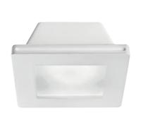 GFA594- FARETTO QUADRATO IN GESSO 1 LUCE ATTACCO GU10 12CM DA INCASSO CON VETRO
