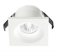 GFA851N- FARETTO DA INCASSO QUADRATO BIANCO LED 4000K 340LM 4W 4,5X4,5CM ALLUMINIO E VETRO