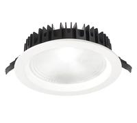 GFA861N- FARETTO DA INCASSO TONDO BIANCO LED 4000K 2550LM 30W D.22,2CM ALLUMINIO E VETRO