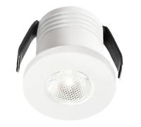 GFA901N- FARETTO DA INCASSO A MOLLA IN ALLUMINIO A LED 4000K 180LM 3W COLORE BIANCO D.3,5CM