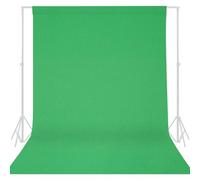 GFCC Sfondo Fotografico Verde 3 x3m - Sfondo Foto Video Greenscreen Resistente alle Rughe, Professionale Fondale Fotografico Poliestere per Studio Fotografia, Foto, Riunioni Online, Video Brevi