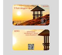 GFD - Card in PVC con Foto - Personalizzabile con il tuo logo e testo - Include 50 unità - Perfetto come biglietto da visita oppure come biglietto da auguri - Made in Italy