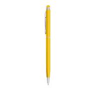 GFD HEART 50 Penne Personalizzate con Scritta Incisa a Laser - Penna in Metallo per Touch Screen, Idea Personalizzabile Ufficio, Inaugurazioni, Fiere, Gadget Promozionali (50 Penne Giallo)