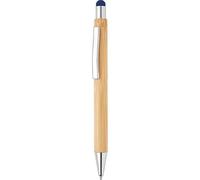 GFD RIP 200 Penne Personalizzate con Scritta e Logo - Penna Touch in Bamboo con Incisione Laser, Idea Personalizzabile Ufficio, Inaugurazioni, Fiere, Gadget Promozionali (200 Penne Blu)