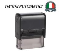 GFD - Timbro Personalizzabile Auto Inchiostrante - Misura: 38 x 14mm - 3 righe - Colore dell'inchiostro a scelta - Testo personalizzabile - Made in Italy