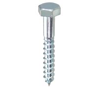 Gfd - Tirafondo esagonale legno M6 x 35 din571 zinco/Ado Bianco