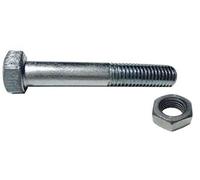 Gfd - Vite esagonale m20x80 din931/34 filettatura 6,8 zinco/bianco