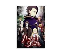 GFDGWZVOC Poster decorativo da parete a tema anime giapponesi, motivo: angeli della morte, su tela, decorazione moderna per camera da letto, 60 x 90 cm, senza cornice, stile