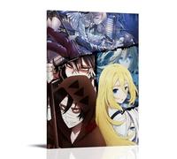 GFDGWZVOC Poster decorativo da parete a tema anime giapponesi, motivo: angeli della morte, su tela, moderno, decorazione per camera da letto, 30 x 45 cm, con cornice