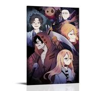 GFDGWZVOC Poster decorativo da parete a tema anime, motivo: angeli della morte, poster su tela, moderno, decorazione per camera da letto, 60 x 90 cm, con cornice