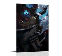 GFDGWZVOC Poster decorativo da parete a tema anime, motivo: angeli della morte, su tela, decorazione moderna per la camera da letto, 20 x 30 cm, con cornice