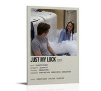 GFDGWZVOC Poster decorativo da parete su tela con scritta "Just My Luck", per camera da letto, stile moderno, per camera da letto, 60 x 90 cm, con cornice