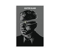 GFDGWZVOC Poster decorativo da parete su tela, motivo: Shutter Island horror, decorazione moderna per camera da letto, 40 x 60 cm, senza cornice