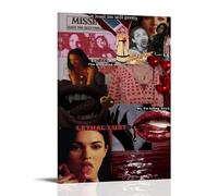 GFDGWZVOC Poster del film Jennifer's Body Horror rosa, dipinto decorativo da parete su tela, poster moderno per la camera da letto, 50 x 75 cm, con cornice