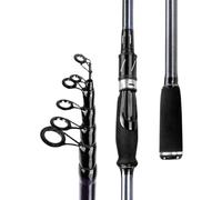 GFDSGRE Canna da Pesca Canna da Pesca Casting in Fibra di Carbonio Spining Telescopica Viaggio in Acque Profonde Mini 1.8M 2.1M .4M .7M 3.0M(S Rod,2.1M)