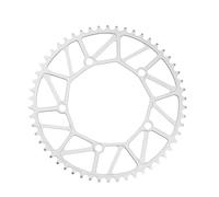 GFDSGRE Monocorona MTB Bicicletta Pieghevole Denti Larghi Stretti 130BCD Corona 46 48 50 52 56 58T Pignone Guarnitura Bici in Lega di Alluminio Corone per Bicicletta(54T Silver)