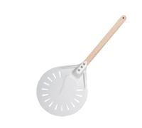 GFDSGRE Pala Per Pizza Pala for pizza in alluminio, sollevatore for bucce, manico in legno antiscivolo, pala for pane e torte, taglierina for formaggio, accessorio for cottura al forno(8 inch)