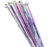 GFDSGRE Raggi Bicicletta Filo for Raggi for Bicicletta Placcatura sottovuoto Raggi Arcobaleno 26 27,5 29 Pollici Copriraggi for Mountain/Bici da Strada(273MM X 10pcs)