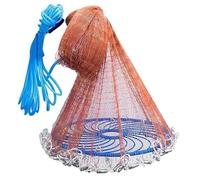 GFDSGRE Rezzaglio da Pesca Rete da Pesca a Mano Intrecciata in Nylon con Grande Anello Blu in plastica Rete da Pesca da Lancio(300)