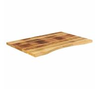 GFDWPUY Piano da scrivania in legno massiccio di mango, 80 x 50 x 2,5 cm | Design rustico, versatile, facile da pulire, venature uniche del legno