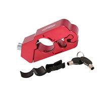 GFFG Serratura a leva del freno CNC per moto, Grip Lock, freno a gas, per bicicletta, scooter, ciclomotori o ATV in blocco inferiore, fondina per una facile conservazione e (rosso)