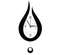 GFFTYX Orologio da parete in acrilico, silenzioso e non ticchettio, da parete, con numeri grandi, facile da leggire, ideale per qualsiasi stanza in casa, sala da pranzo, ufficio, scuola (nero+bianco)