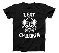 GFG23rwer I Eat Children Evil Clown Creepy Halloween Trick Or Treat Gift Black T Shirt