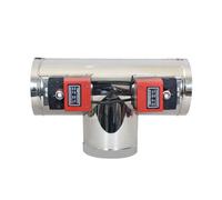 GFGWXMQB Tipo T AC 220v AC110V DC12V DC24V Registro di Ventilazione motorizzata in Acciaio Inossidabile Valvola motorizzata Valvola del Condotto dell'Aria OD51mm-150mm(OD125mm)