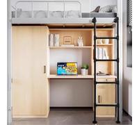 GFHOOZ Scala a Castello in Metallo per impieghi gravosi da 65 Pollici montata a Parete per soffitta o Finestra del seminterrato. Scala a gradini Alta per Una Facile Salita e USC