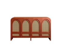 GFHTRELY Mobile Buffet Credenza Cinese in Rattan, Armadio da Ingresso retrò, Cucina, credenza in Legno, Soggiorno Credenza(M:160 * 40 * 100cm)