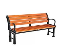 GFHTRELY Mobili da ingresso per esterni, sedia da parco, scenografica, sgabello, panca per esterni, comunità, commerciale, strada, quadrata, doppia seduta in legno nordico (M: 150 cm)