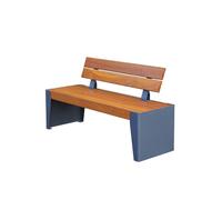 GFHTRELY Mobili Ingresso Panca Riposo Esterno Sedile Tempo Libero con Panca Schienale Sedia Parco in Legno Massello Comunità Quadrata Esterna Sedie All'aperto (A 150CM)