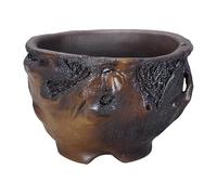 GFHTRELY Vaso da fiori viola argilla vasi da fiori fatti a mano creativo rotondo vasi traspiranti giardinaggio verde piante bonsai vasi fioriera vasi