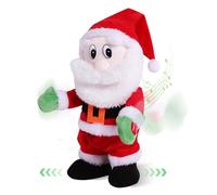 Gfilay Babbo Natale Danzante, Babbo Natale Che Si Muove Camminatore e Cantante con Mosse e Canzoni Divertenti, 12 Pollici di Bambina Animata e Piumata Natalizia per la Festa di Natale e il Regalo