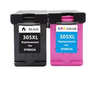 GFJHFDCR Sostituzione della cartuccia a inchiostro riempita a filo riempito compatibile 305xl per 305 xl adatto per il deskjet 2710 2720 4110 4120 4130 6010 6020 6030 6420(1 BK 1 Color)