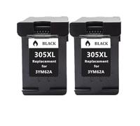 GFJHFDCR Sostituzione della cartuccia a inchiostro riempita a filo riempito compatibile 305xl per 305 xl adatto per il deskjet 2710 2720 4110 4120 4130 6010 6020 6030 6420(2Pack BK)