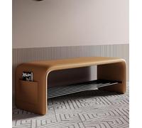 GFLCWYP Scarpiera Bassa E Lunga, Panca Portaoggetti Perfetta per Camera da Letto E Panca da Ingresso, Panca per Scarpe Multiuso con Panca Portaoggetti E Panca Letto,Arancia,100cm