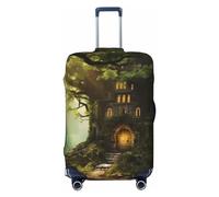 GFLFMXZW Ancient Trees, elegante copertura per valigia, lavabile, elasticizzata, antigraffio, per bagagli da viaggio da 45,7 a 78,7 cm, Nero , XL