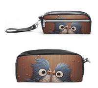 GFLFMXZW Beauty case da viaggio per donne Love Birdie Stripe Makeup Pouch per borsa grande organizer per trucco, Love Birdie Stripe, 20 x 10 x 5,5 cm, borsa cosmetica